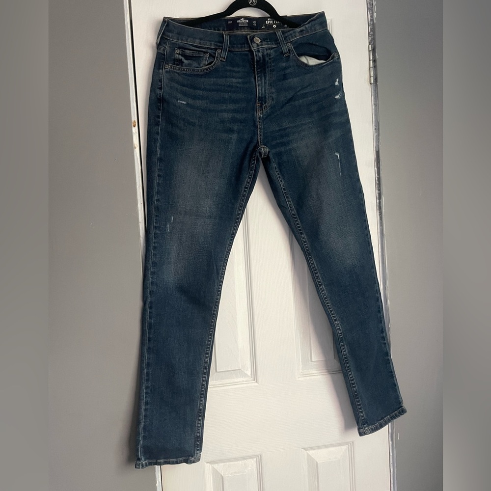 Hollister men skinny jean color: dark blue